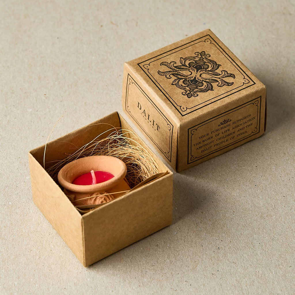 Terracotta Beeswax Tea Light Candle | Megah - Jasmine Scent